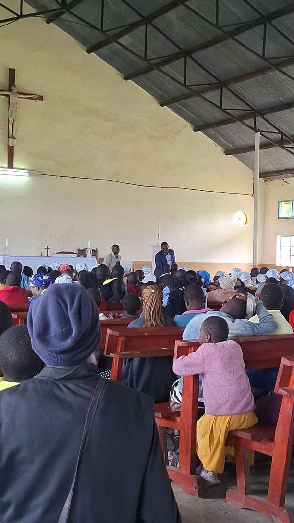 A full church congregation during a service